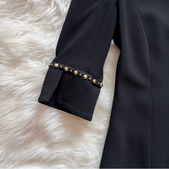 New! VERSACE Logo Studded Sleeve A-Line Dress IT 36 - Picture 7 of 11